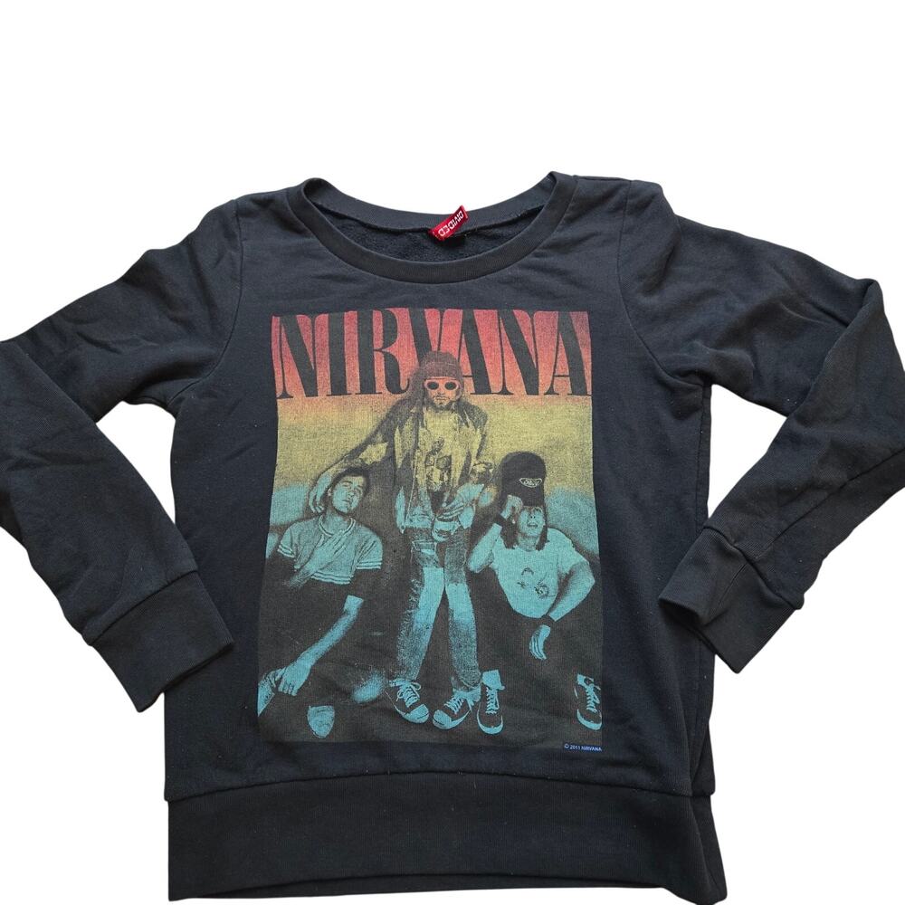 H&M Divided brand sweatshirt features Nirvana Size 8
